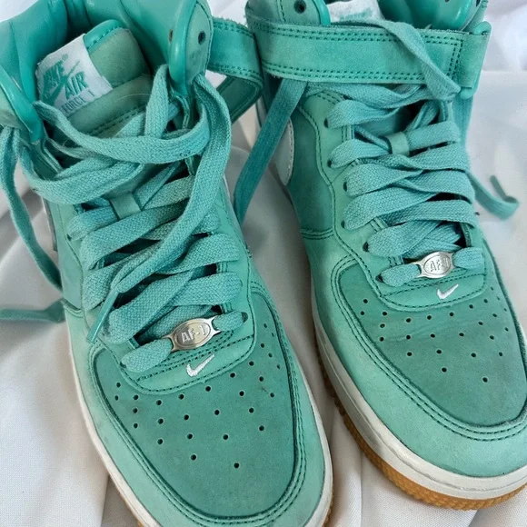 Men’s Nike Air Force 1 Mid Washed Teal - Picture 3 of 10